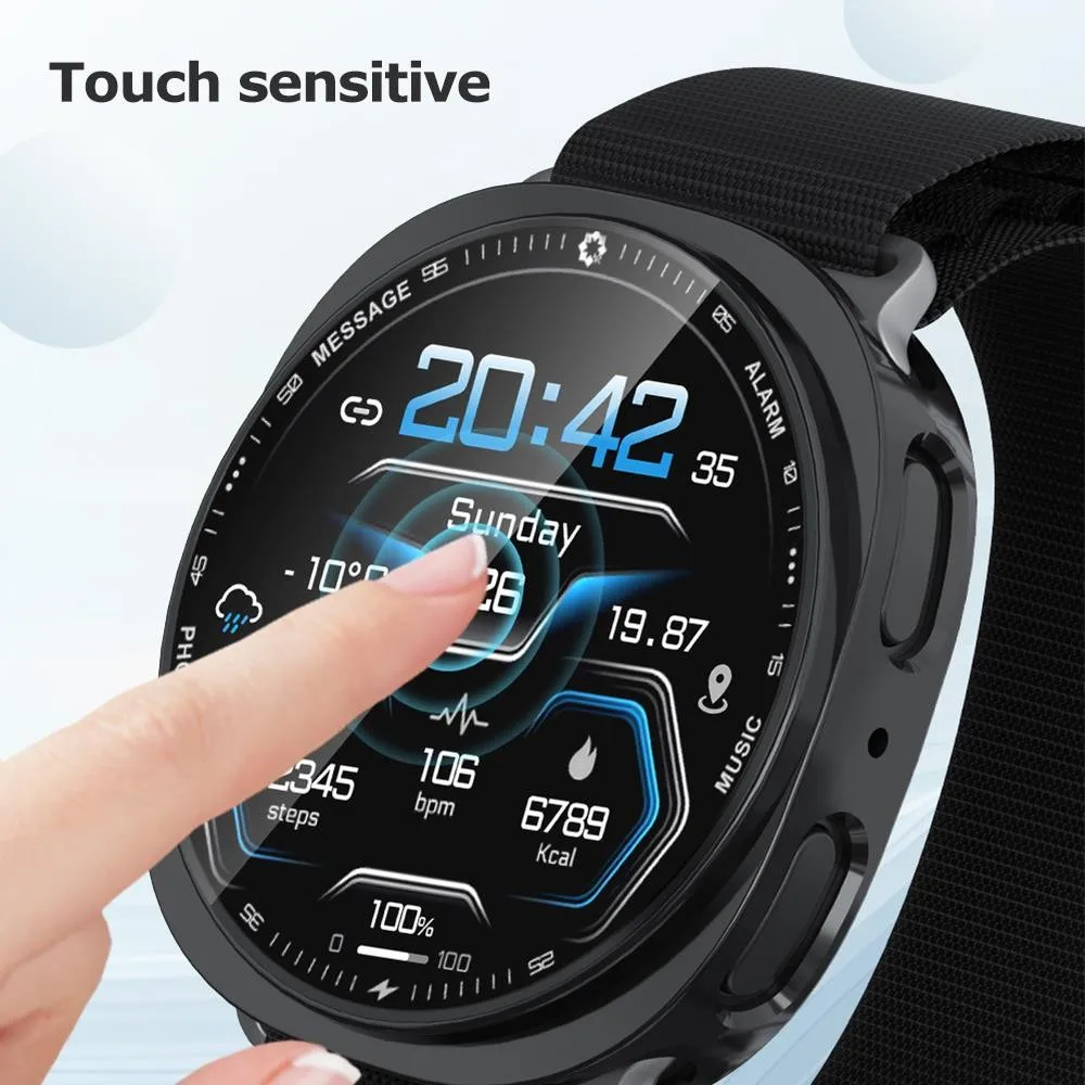 Soft TPU Case+Film For Samsung Galaxy Watch 8 44mm Accessories Screen protector All-Around cover on Samsung Watch8 40mm