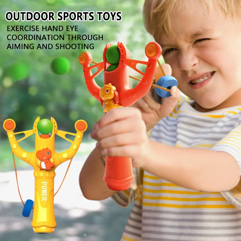 

Creative Dinosaur Slingshot Children's Toys Cartoon Soft Bullet Launcher Parent-child Outdoor Sports Shooting Kids Birthday Gift