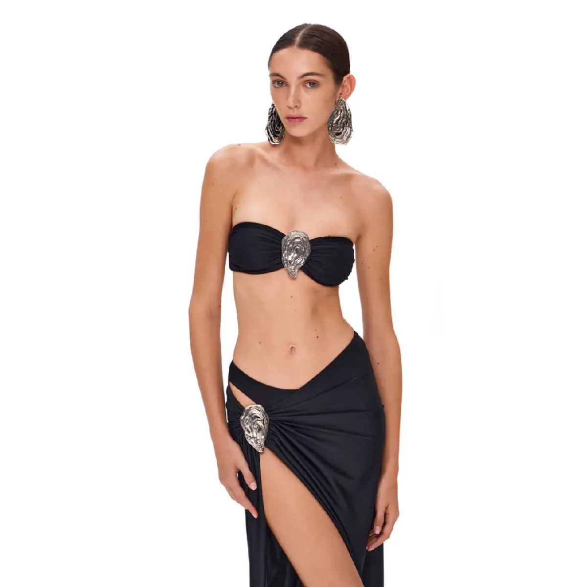 Shell Bikinis With Cover Up Luxury Woman Swimsuit Sexy Swimwear Shiny Swim Suit Brazilian Biquini Bodysuit Bathingsuit Beachwear