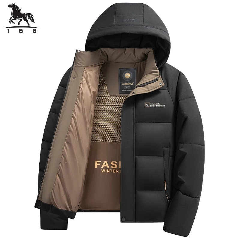 Мужская парка Мужская куртка с капюшоном компании Зимний новый пуховик Однотонные теплые куртки мужские деловые пальто для отдыха подростковые пальто