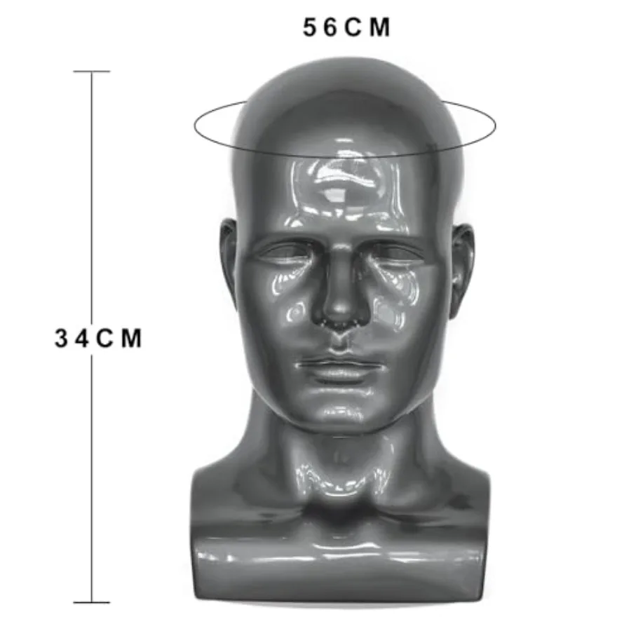 Профессиональная мужская подставка для головы манекена из ПВХ для париков, шапок, наушников, масок, солнцезащитных очков, шарфов и ювелирных аксессуаров, wi