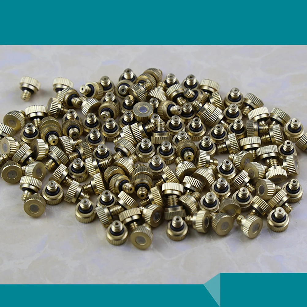 

Brass Misting Nozzles 0.3mm Orifice High Quality Stainless Steel Construction Long Lifespan Low Pressure Misting Nozzles