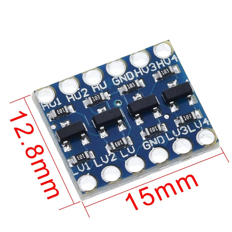 10pcs 4 canais IIC Módulo Conversor de Nível Lógico Bi-Direcional I2C 5V a 3.3V
