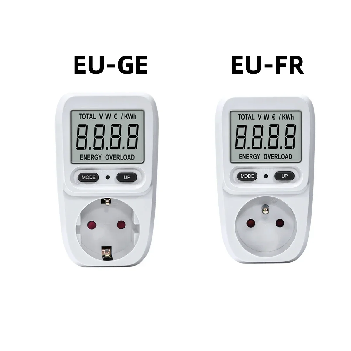 220V Electricity Power Meter Wattmeter LCD Energy Meter Socket Electric Tester EU FR Measuring Outlet Power Analyzer