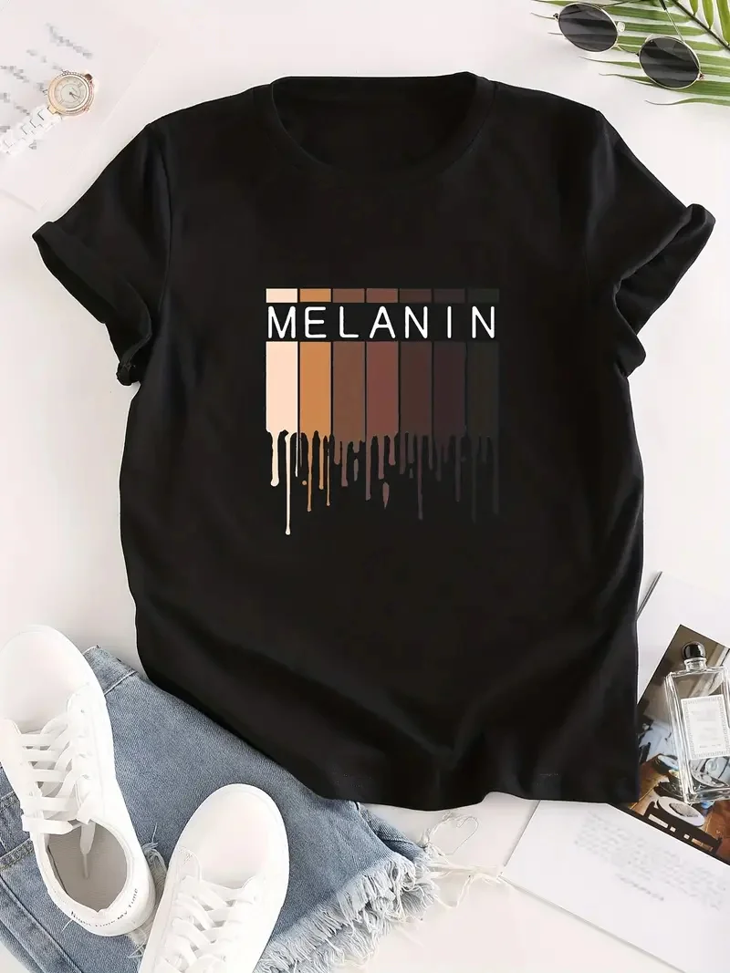 Black Pride Melanin Shirt For Women Men Afro Queens Kings Tshirt Men Women Summer Fashion Short Sleeve T-shirt  Tops