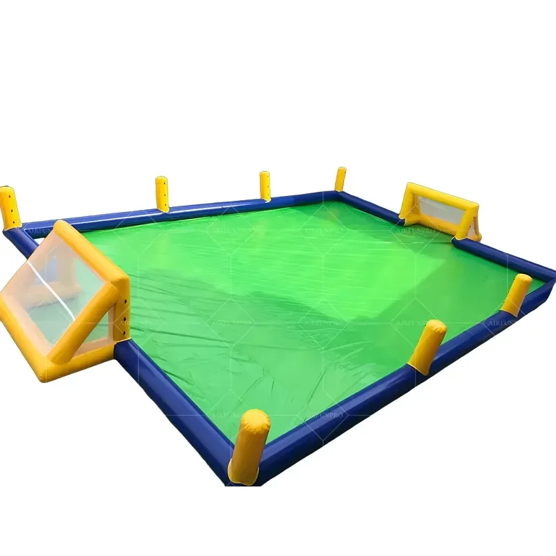 Giant Cheap Water Football Pitch Fun Playful Inflatable Soap Soccer Field & Soapy Castle Quality Arena Playground