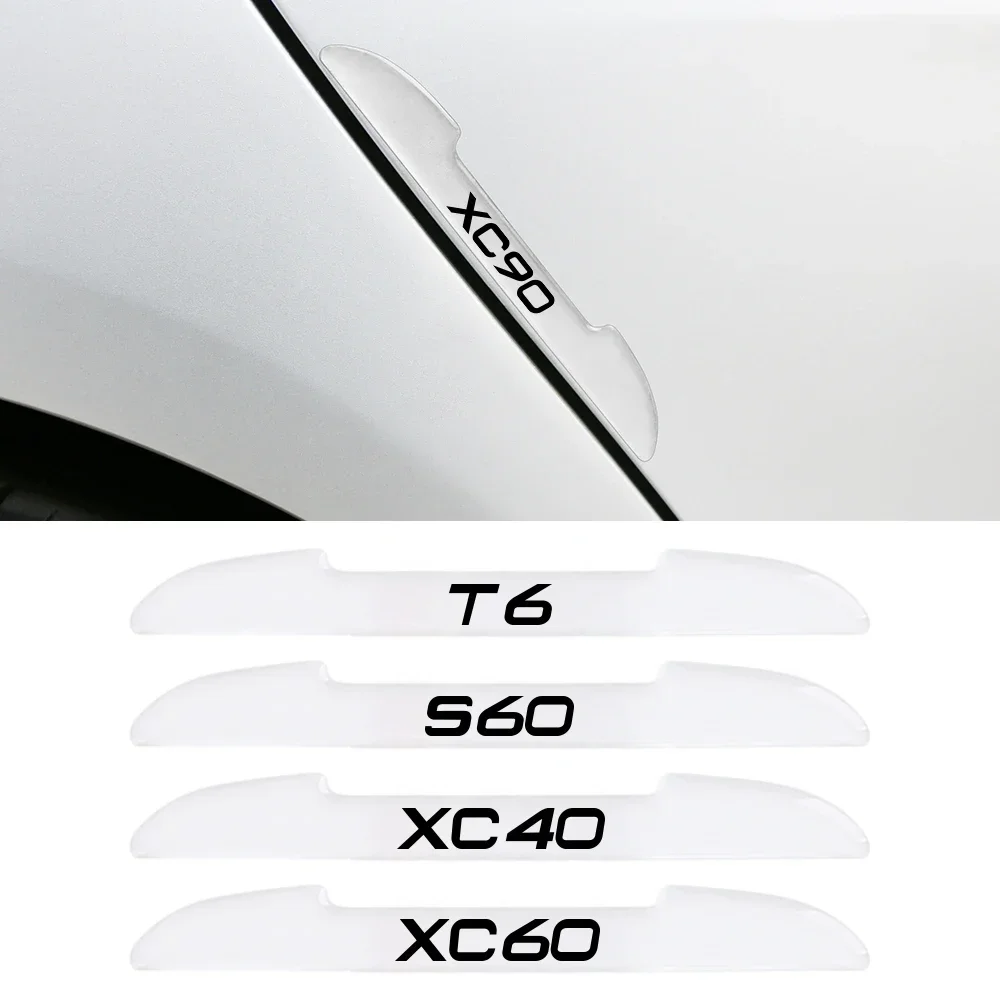 4PCS Car Anti-Collision Strips Auto Accessories For Volvo XC90 XC60 C30 T6 S60 C70 XC40 V40 XC70 V70 V60 V50 S80 S40 AWD V90 S90