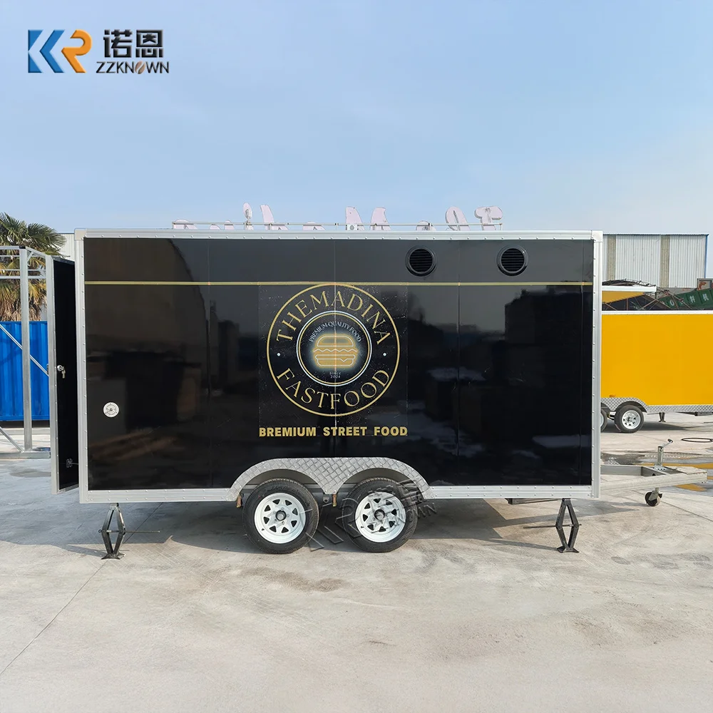 

Fast Food Concession Trailer Custom Pizza Truck Burger Cart Mobile Kitchen Van Sale