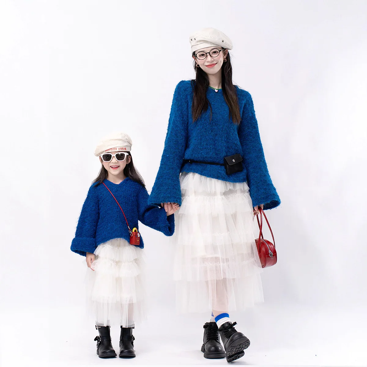 

‌2025 Autumn Winter Korean Style Mother Daughter Matching Sweater Casual Family Knitted Wear for Women and Kids Tops