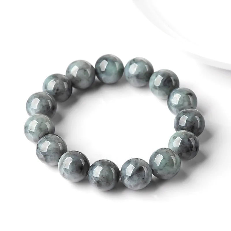 

Natural Burmese A-grade jadeite Black Chicken style ink painting bracelet, fashionable jewelry both men and women