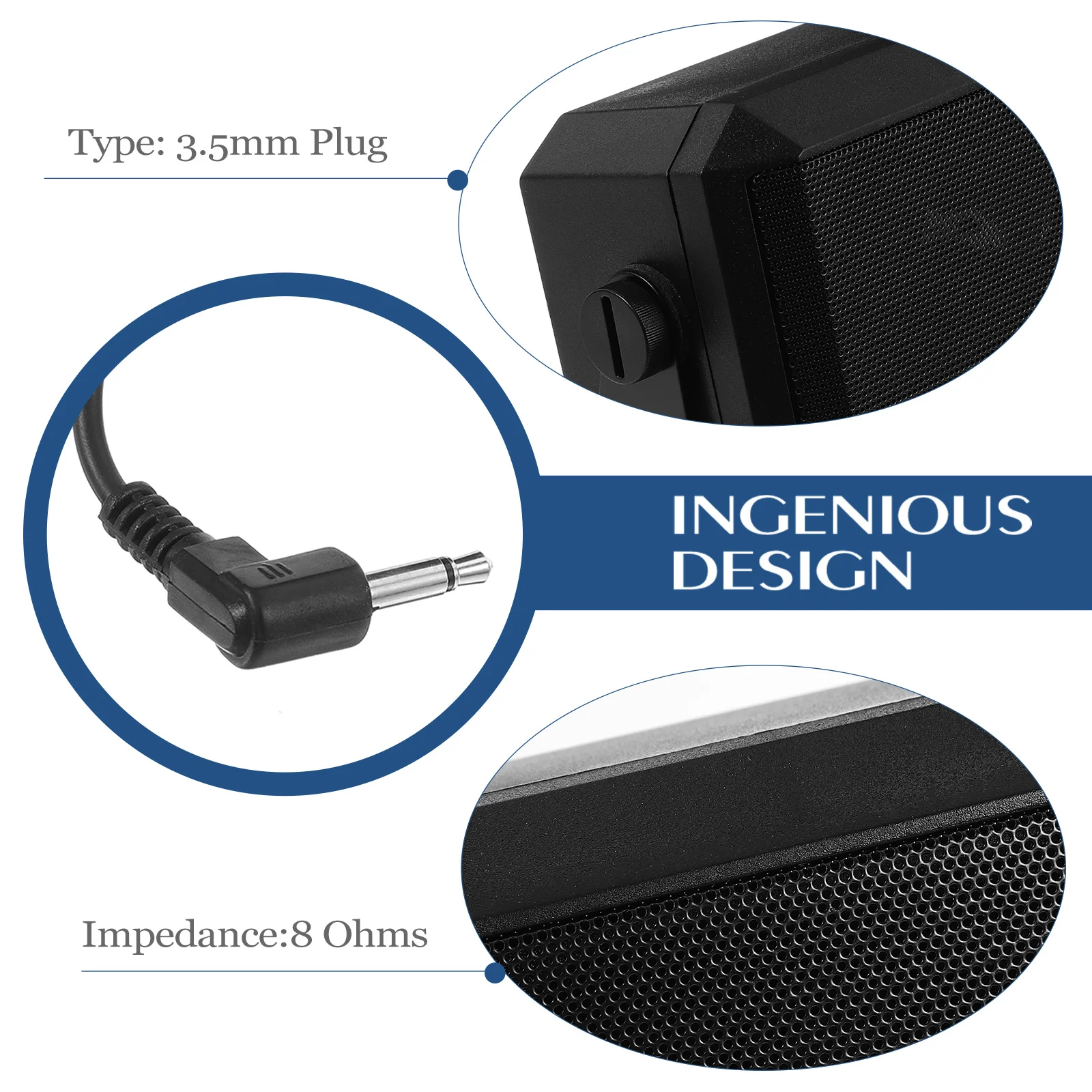 

Car Radio Speakers Cb Truck Extension External Small Wired Speaker Radio Compact Plastic Various Brands Easy Install