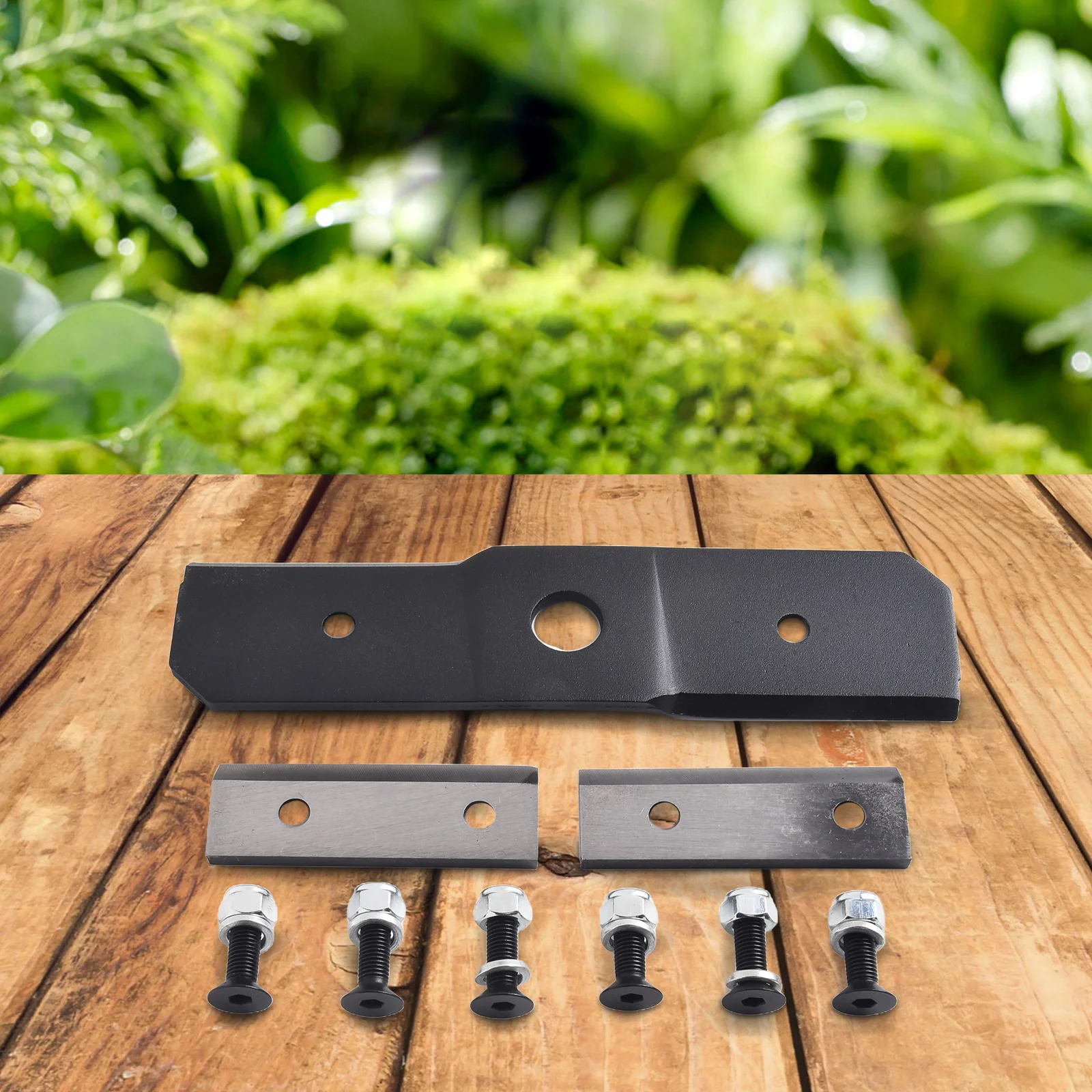 

Chipper Accessory Shredder Kit 3-3/8\\\" 3xBlade Lawn Mower 1-1/4\\\" 12xNut781-0490 742-0571 6x Screw Replacement