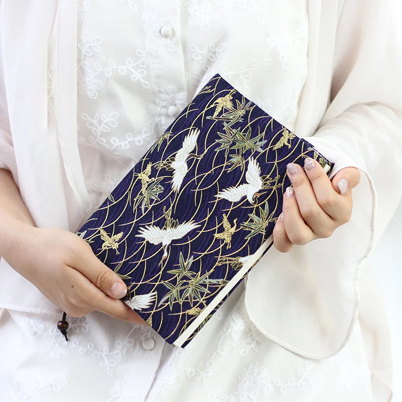 A5 Printed Linen Book Cover Protector Sleeve for Softcover Novels Detachable Floral Design Cloth Dustproof Gift for Book Lovers