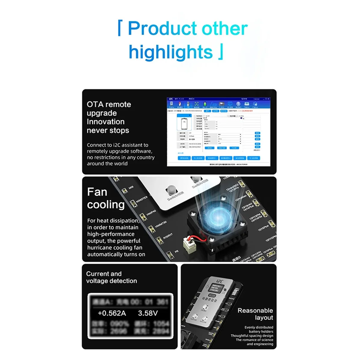 A002 I2C KC03 Battery Charge Repair Instrument for 6-15PM Android Battery Read and Write Detection Activation Board