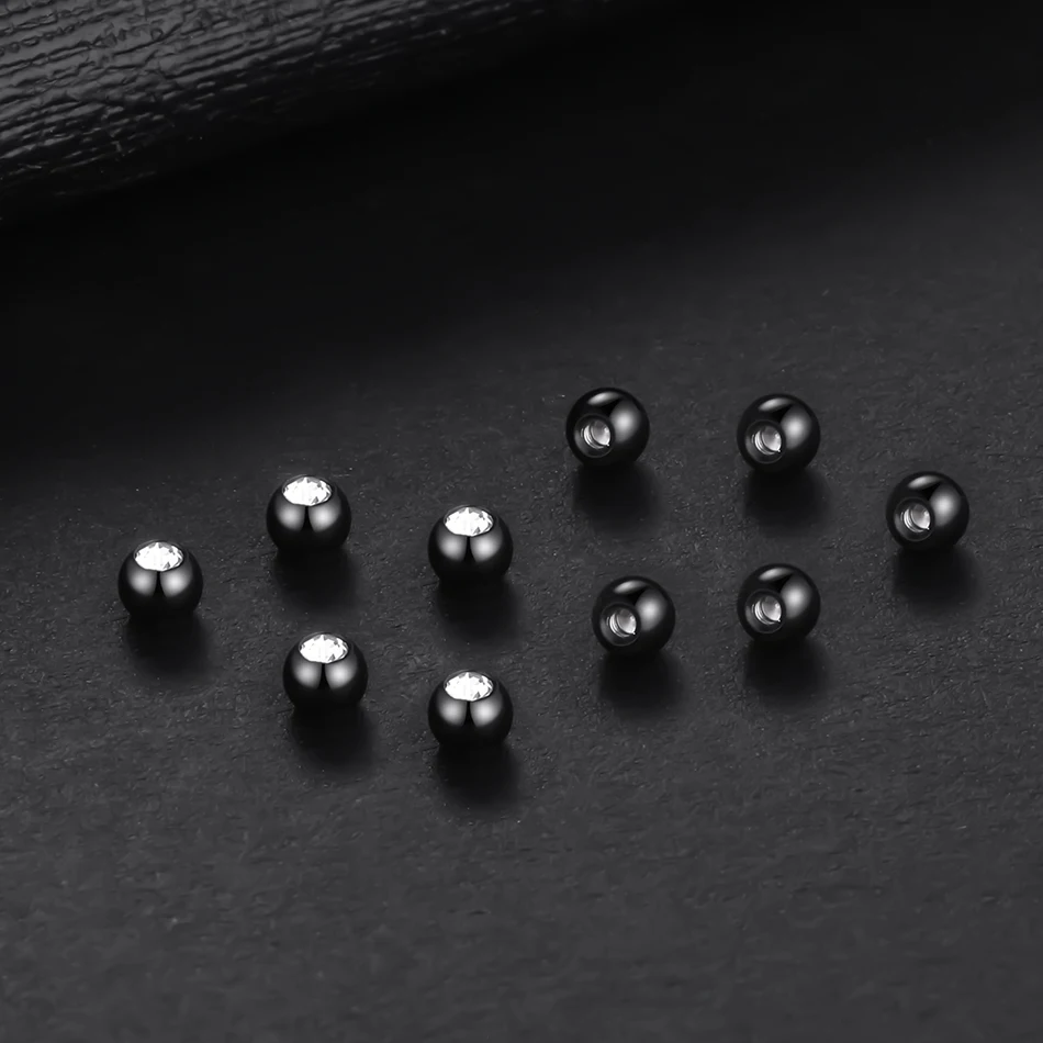 10PC Stainless Steel Screw Bal - Body Jewelry Replacement Ball ulasan dan harga