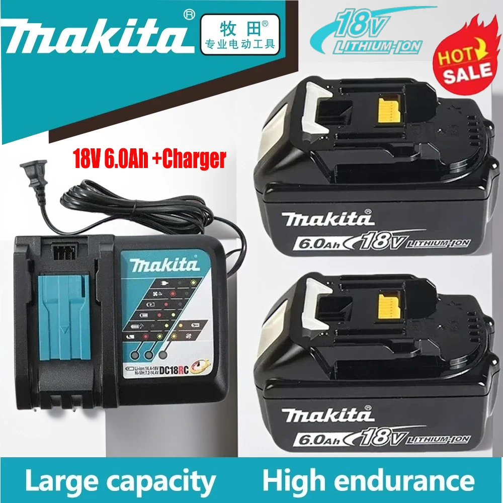 

100% original Makita electric tool battery 18V6.0Ah, Makita LXT BL1860B BL1860BL1850 BL1830 replaceable rechargeable battery
