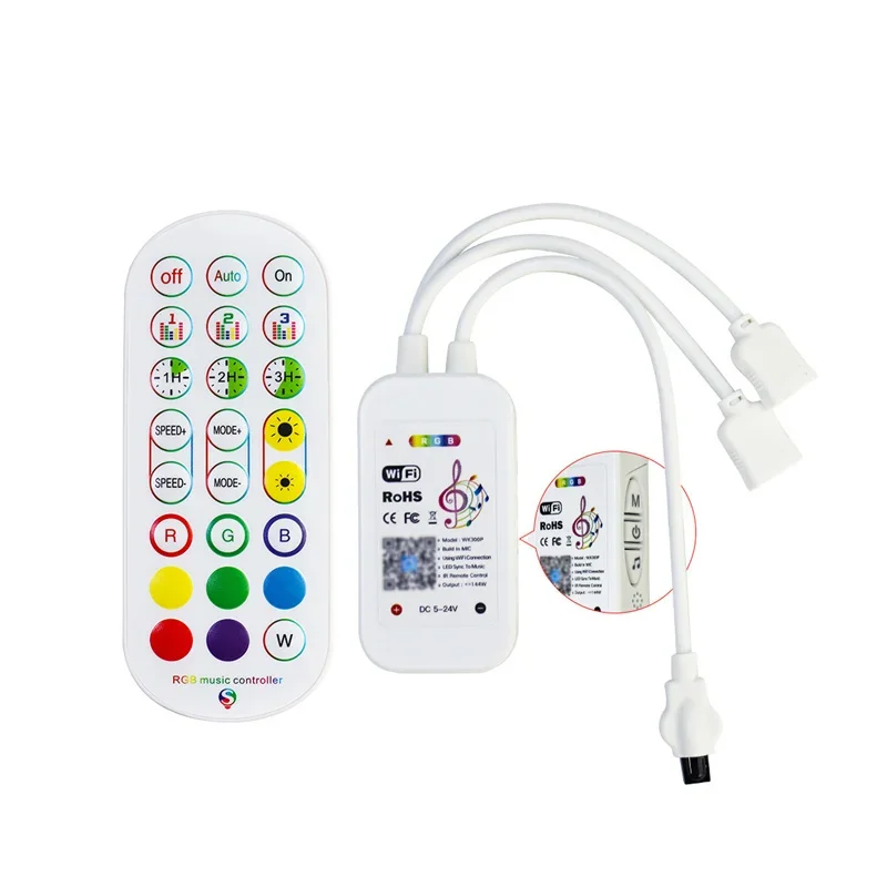 Tuya Smart Controller for Led RGB Strip Light Tape With Remote DC12V-24VWIFI  Smart Life Control Dimmer Work with Alexa Google