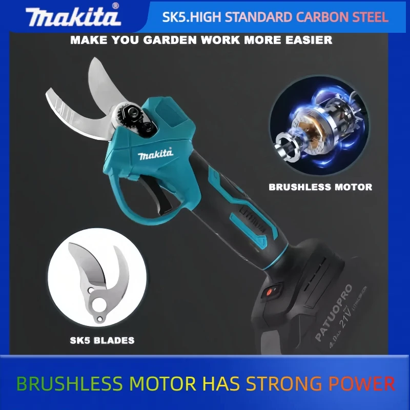 ماكيتا مقصات التقليم الكهربائية بدون فرش حديقة أداة فرع القاطع اللاسلكي مقص حديقة كهربائي شجرة الفاكهة لماكيتا 18 فولت #5