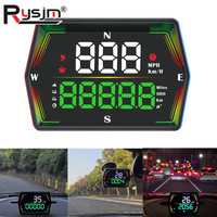 NEW HUD G21 Car Head up Display GPS Digital Speedometer Large Font Compass Time Auto Electronic Accessories For All Cars