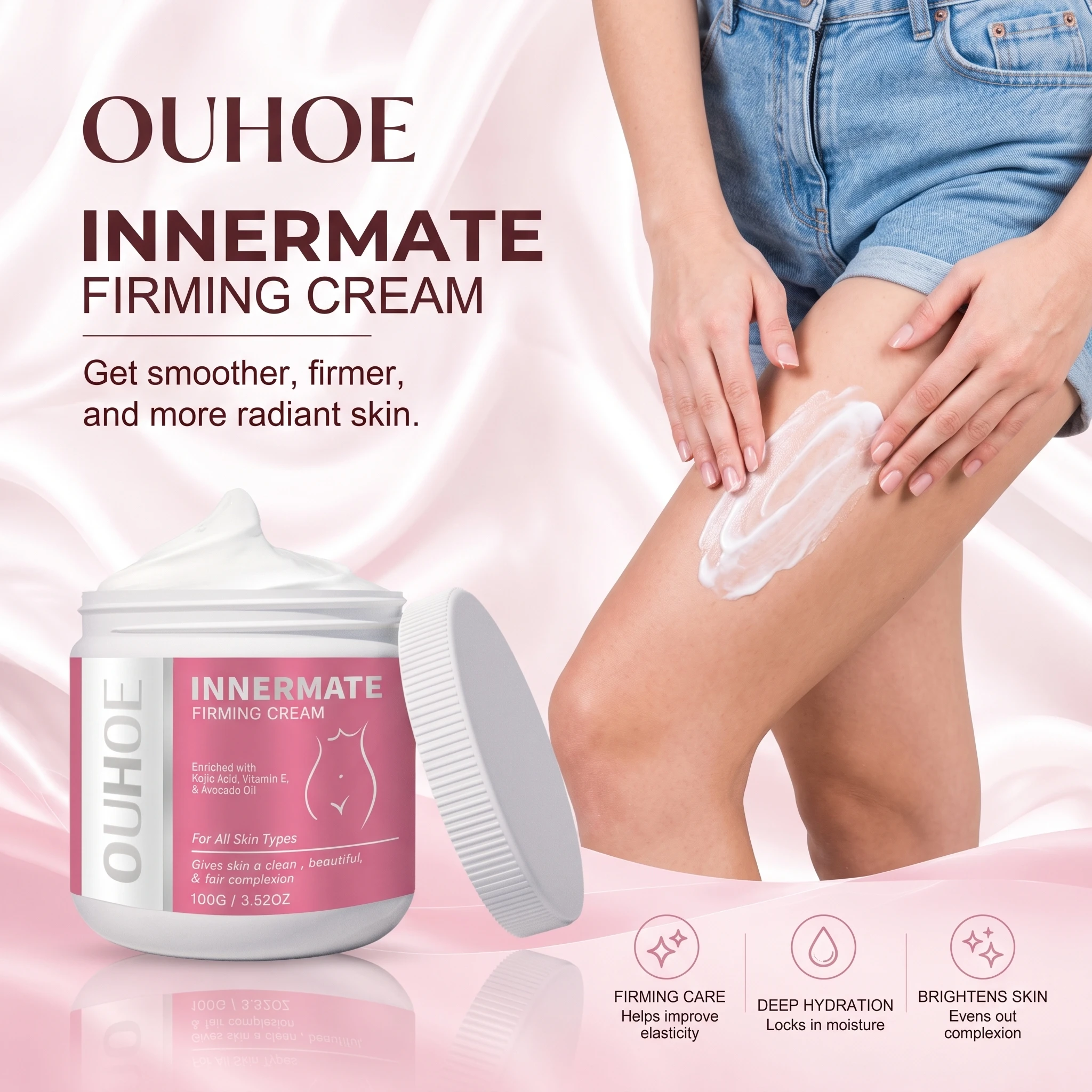 Body Radiant Whitening Cream Dark Spot Corrector Underarms Knees Inner Thighs Brightening Moisturizing Body Skin Lighten Lotion