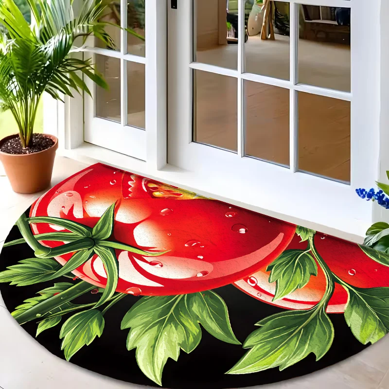 Intricate Oriental Persian Medallion Floral Tapestry Pattern Round Commercial Doormat Vintage Rug For Shop Mall Store