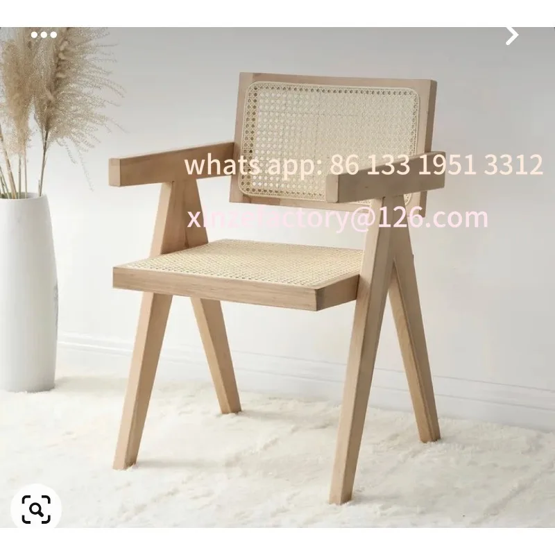 Customizable Children's edition chair solid wood rope woven children's edition book table and chair furniture children's dining