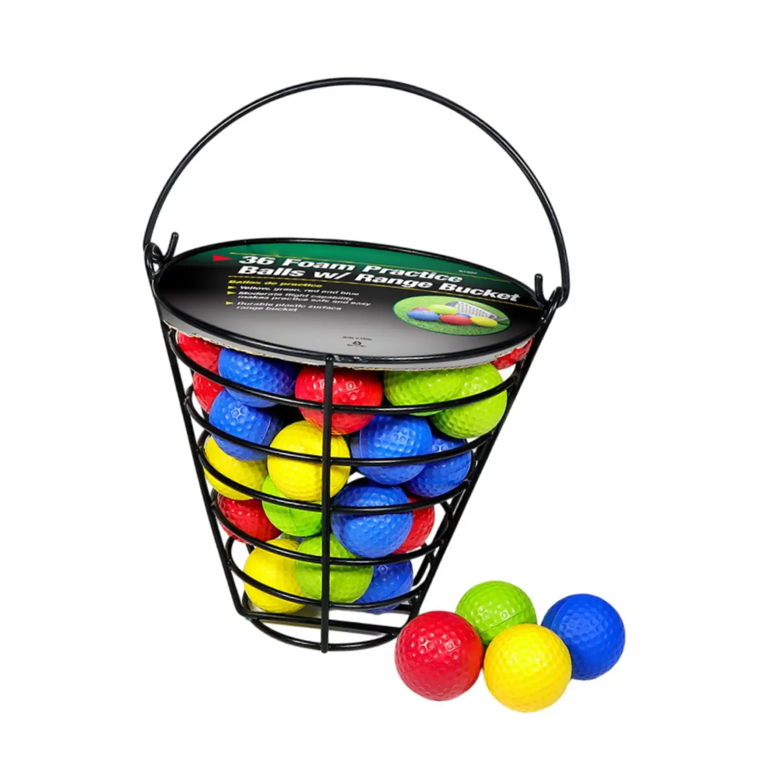 

50 шт., мячи для занятий гольфом, реалистичные профессиональные разноцветные с ведром для занятий спортом, двором, игроком в гольф, качелей в помещении