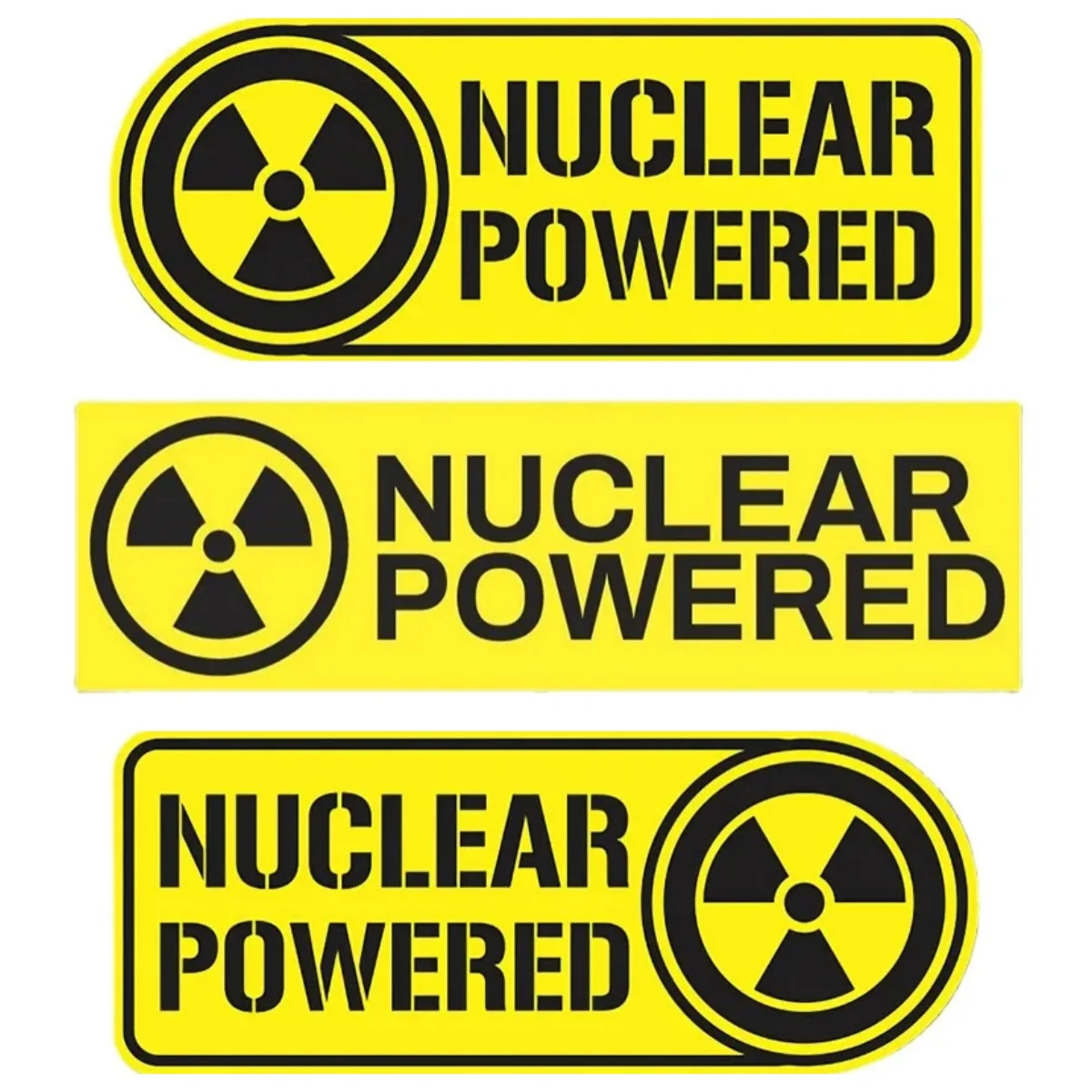 

Nuclear Powered Car Stickers Simple Graffiti Decals Air Conditioner Laptop Decor Car Door Protector Vinyl Decal PVC Wholesale