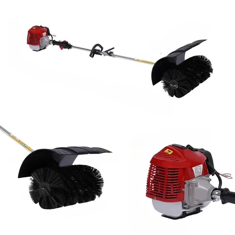 

L # 2.3HP 52cc Gas Power Handheld Sweeper Broom Driveway Turf Artificial Grass Snow Clean Cleaning Tool