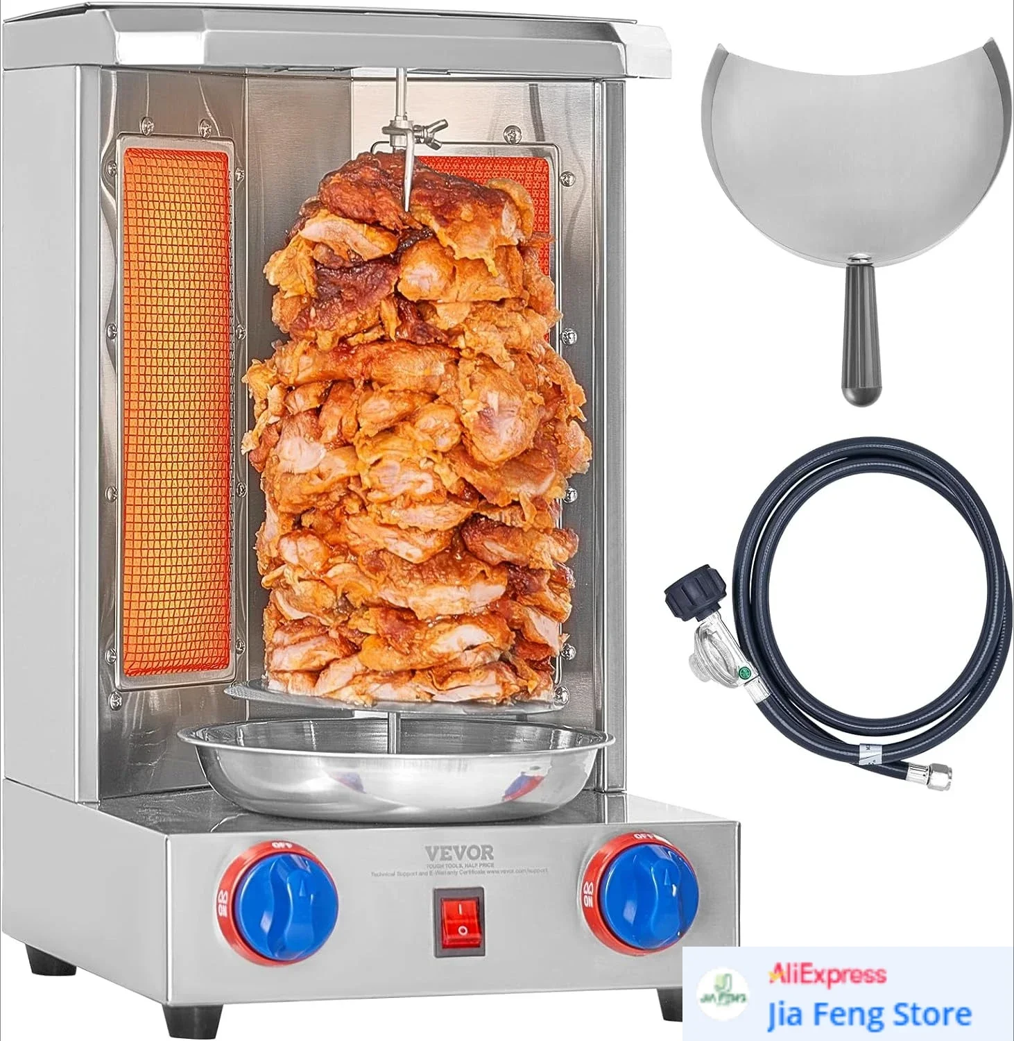 

Бестселлер: Газовый вертикальный гриль-ротиссери для шаурмы и курицы, 13 фунтов (6,8 кг), с 2 горелками