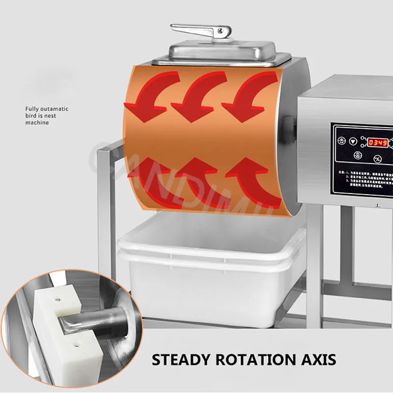 Marinheiro comercial de alimentos elétrico caindo tambor máquina de marinar aço inoxidável vácuo frango bife marinar-máquina 220v