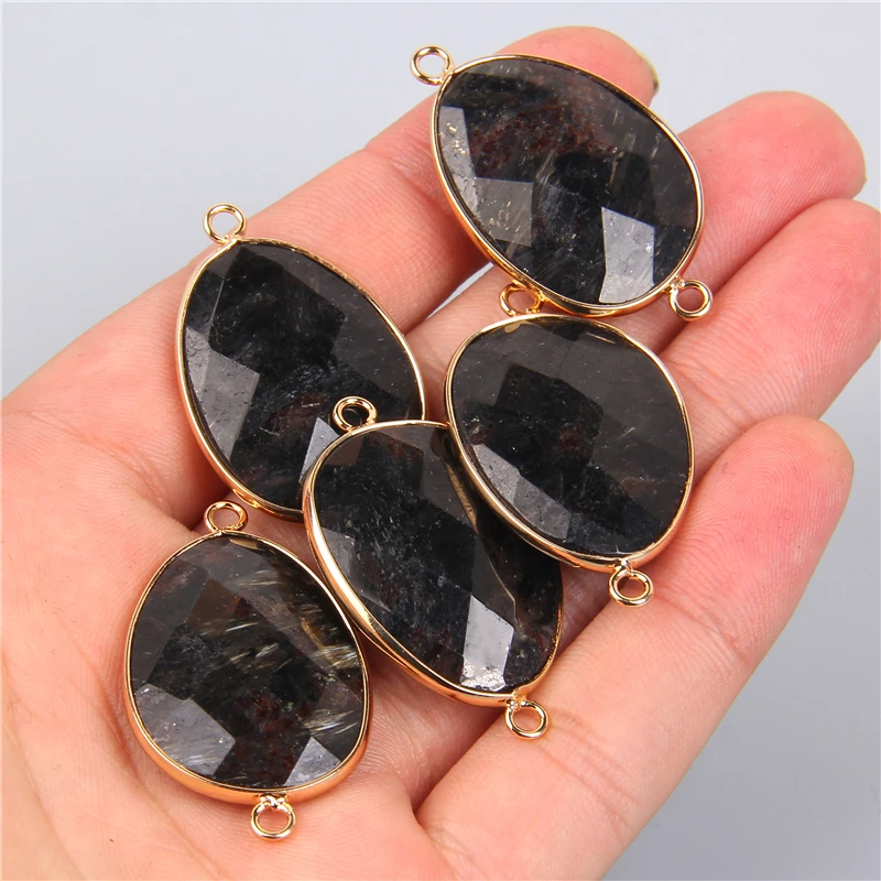 2pcs Natural Stone Pendants Amethysts Lapis Crystal