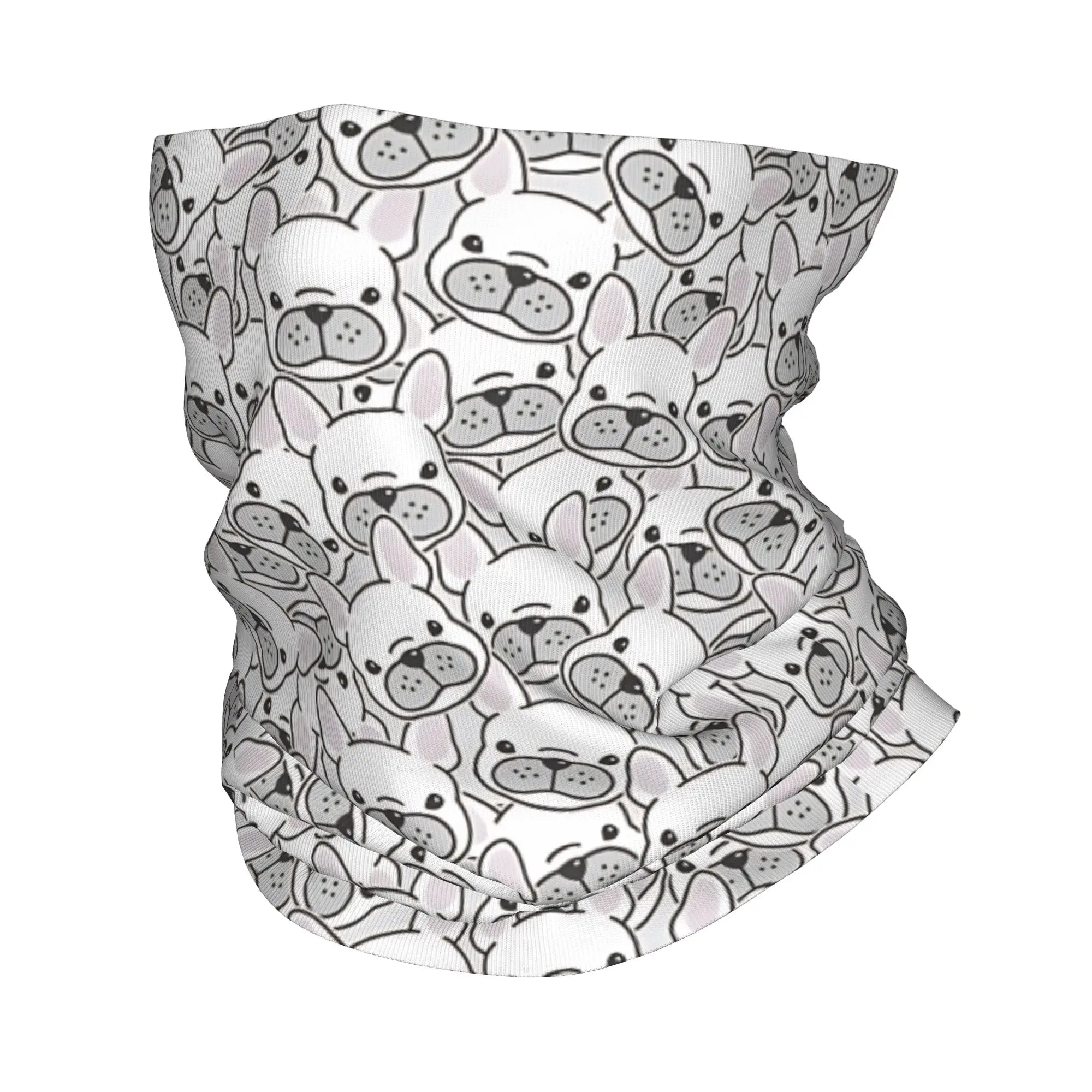 French Bulldog Pack  Bandana Neck Cover Printed Dogs Pattern Mask Scarf Warm Balaclava Running Unisex Adult All Season