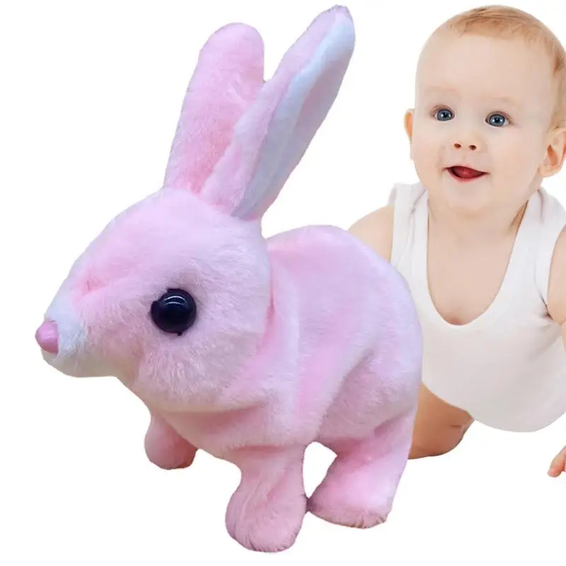 

Adorable Interactive Rabbit Plush Toys Electronic Pets Robot Rabbit Jump Walk Talk Electronic Bunny Toys Shake Ears For Kids