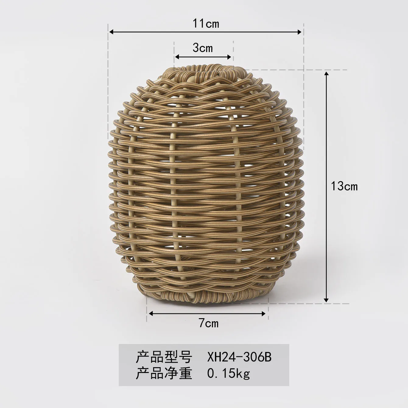 

Hand Woven Faux Rattan Vase Artificial Wicker Basket For Dried Flowers Home Decor Boho Table Centerpiece Farmhouse Wedding