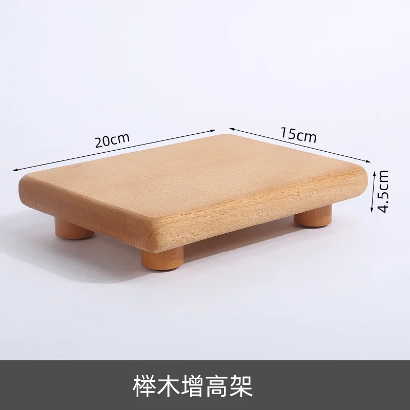 Minimalistisch hoogteverhogend rek Massief houten desktopcomputerstandaard Desktopscherm Monitorstandaard Veelzijdige scène Notebooktafel
