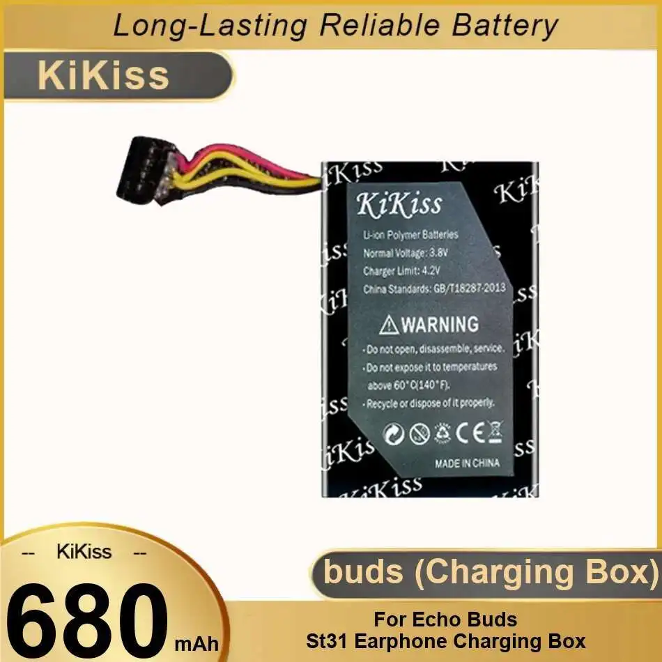 

680Mah High Compatibility High-Capacity For Echo Buds ST31 Bluetooth Earphone Charging Box Battery