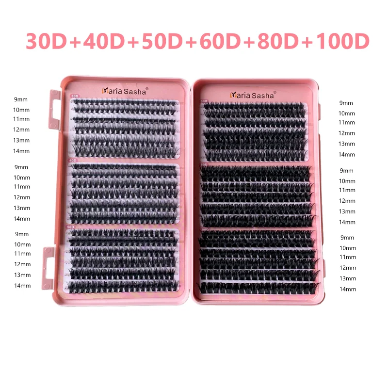 MARIA Individual Lashes Eyelash 36 Rows Book Clusters Extensions False Eyelash DIY Eyelash Extensions Makeup Kit Lashes