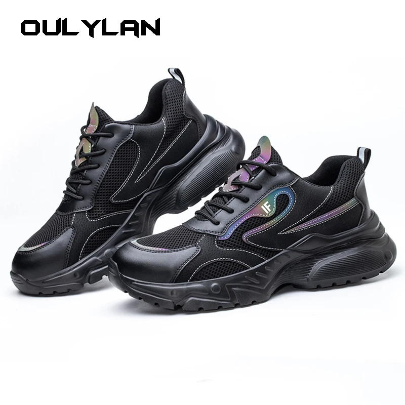 

Mens Safety Shoes Working Protective Shoes Steel Toe Anti Smash Anti Piercing Work Shoes Men Knit Sports Running Sneakers