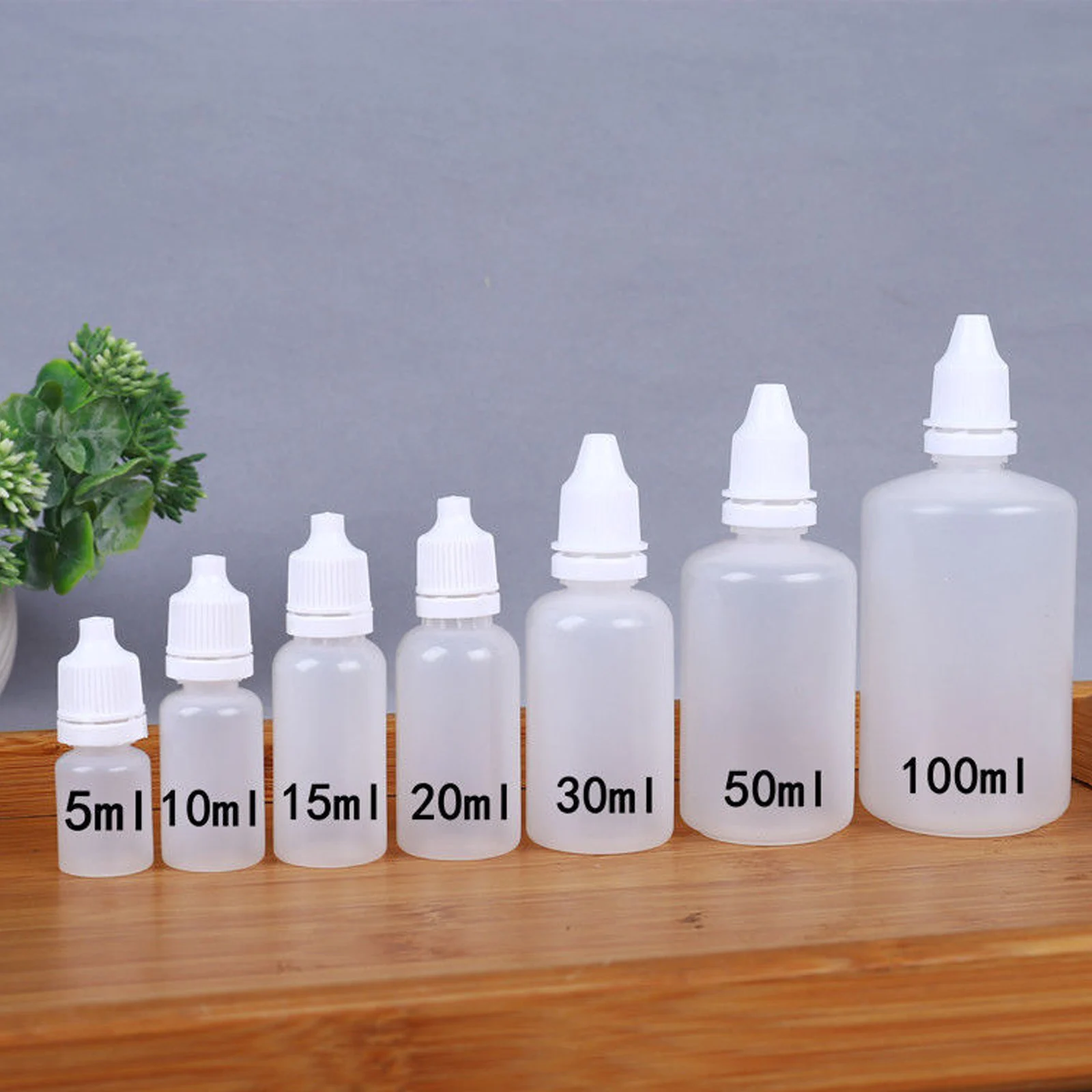 1/5PCs Wholesale Eyes Liquid Dropper Refillable Bottles Empty Plastic Squeezable Travel Paint Sample Drop Can Be Glue Applicator