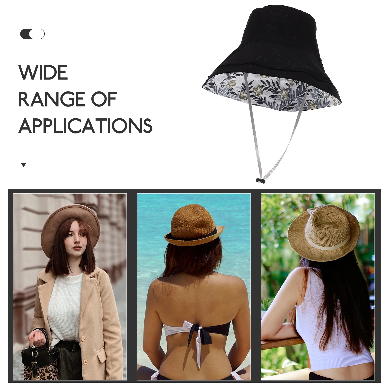 

Fashionable Uv Protection Bucket For Women Lightweight Sun Protection Wide Brim Fisherman Beach Summer Outdoor Decorative