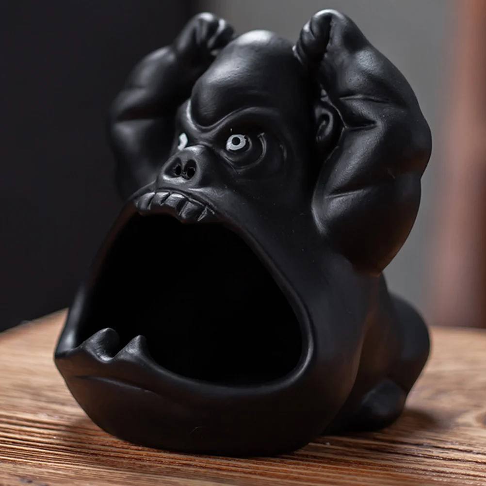 

Office Ashtray Decor Ornament Creative Decoration Orangutan Vintage Holder Cartoon