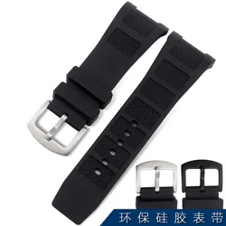 Silicone Watch Strap for IWC Engineer 322503 323601 Waterproof Sweat-Proof Soft Comfortable Notch Rubber Watch Band 30.16mm