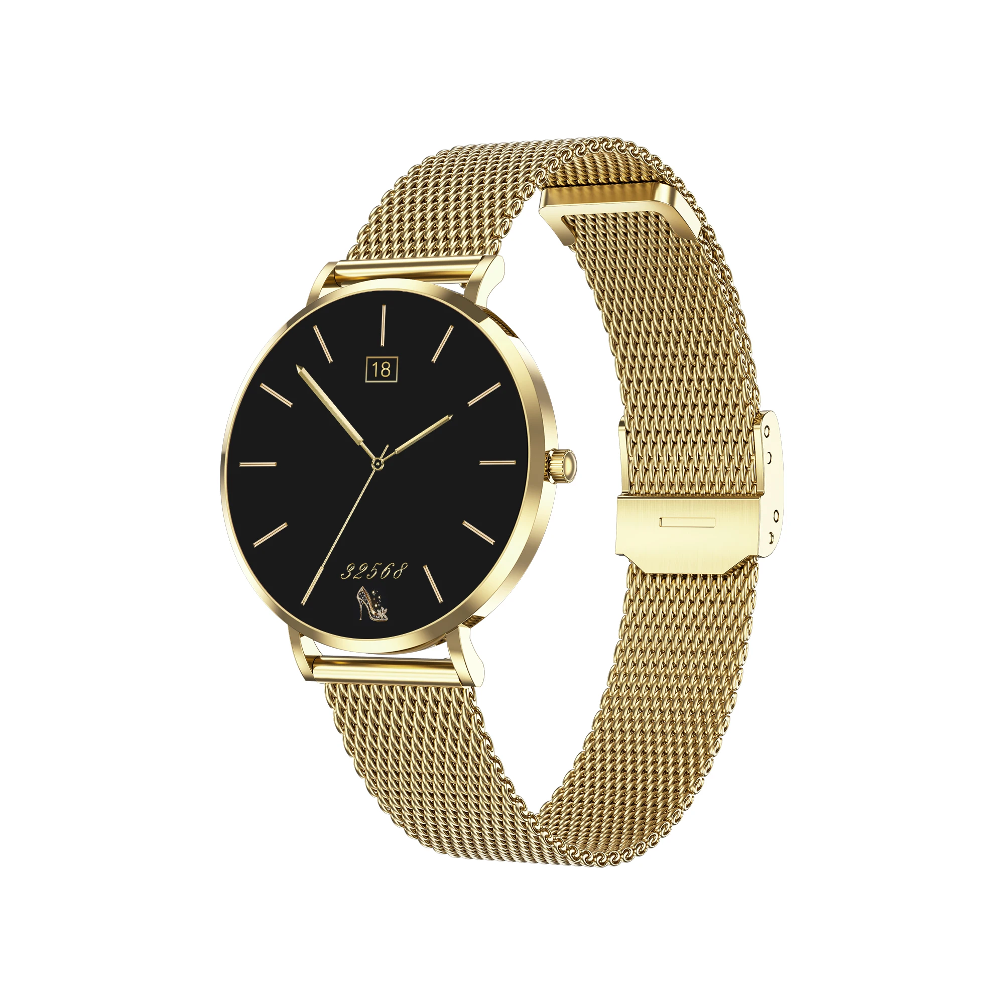 

T8 Ultra Slim Design BT Calling Smartwatch 1.19-inch AMOLED HD Round Screen Heart Rate Breathing Training for Women Smart Watch