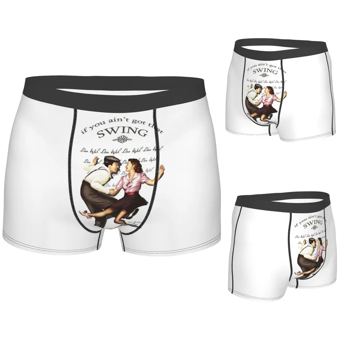 

Boxer Underpants Shorts Lindy Hop Panties Male Ventilate Underwear for Homme Man Boyfriend Gift