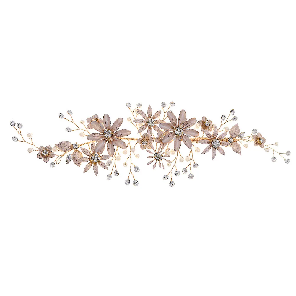 

Pearl Crystal Hairpins Lightweight Durable Bobby Pins Women Accessories Wedding Simulated Flower Design Hair Clips