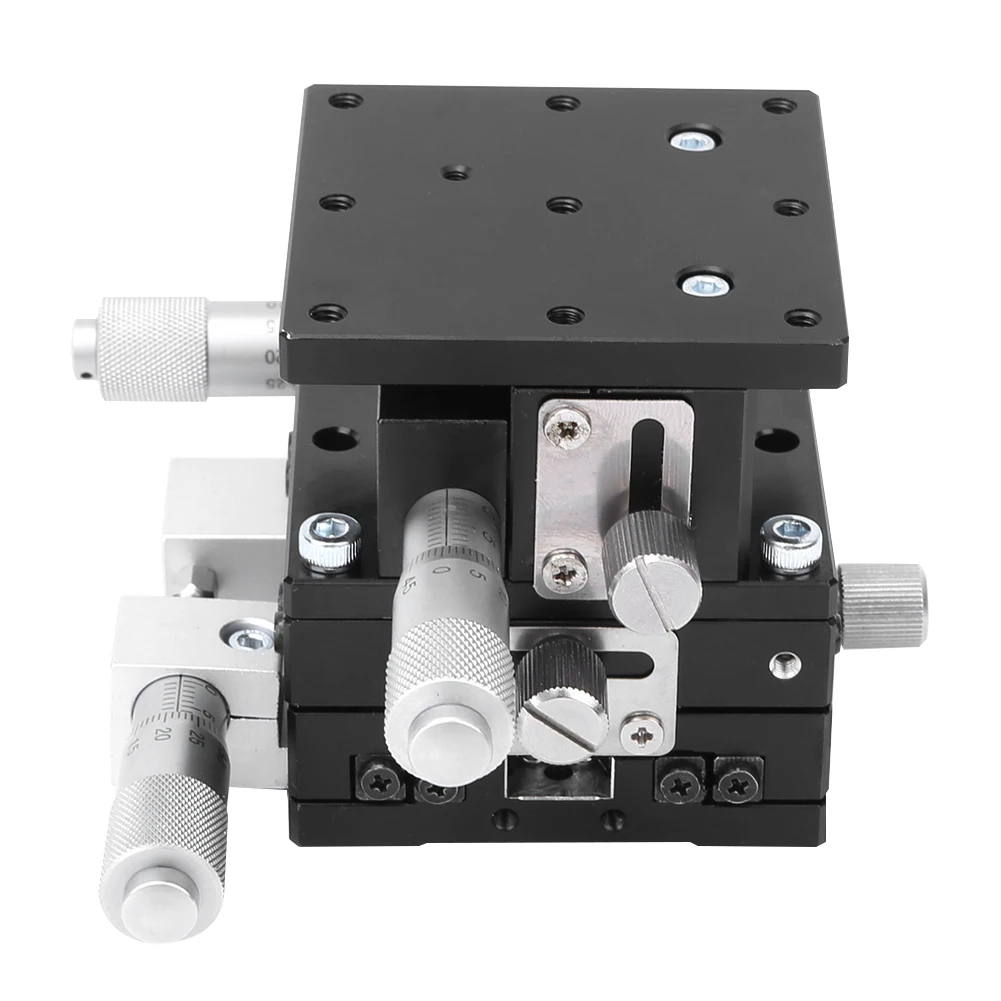 LD60-LM XYZ 3 eixos manual linear corte de palco mesa deslizante 60 x 60mm ajuste de rolamento de corte