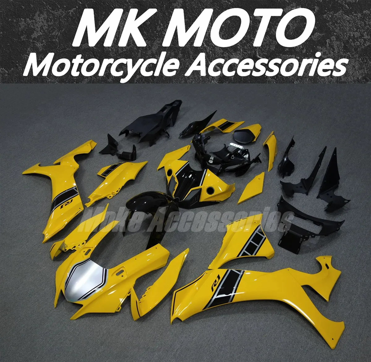 Moke moto Motorcycle Fairings Kit Fit For Yzf R1M R1 2020 2021 2022 2023 2024 Bodywork Set Abs Injection Black Silver Yellow