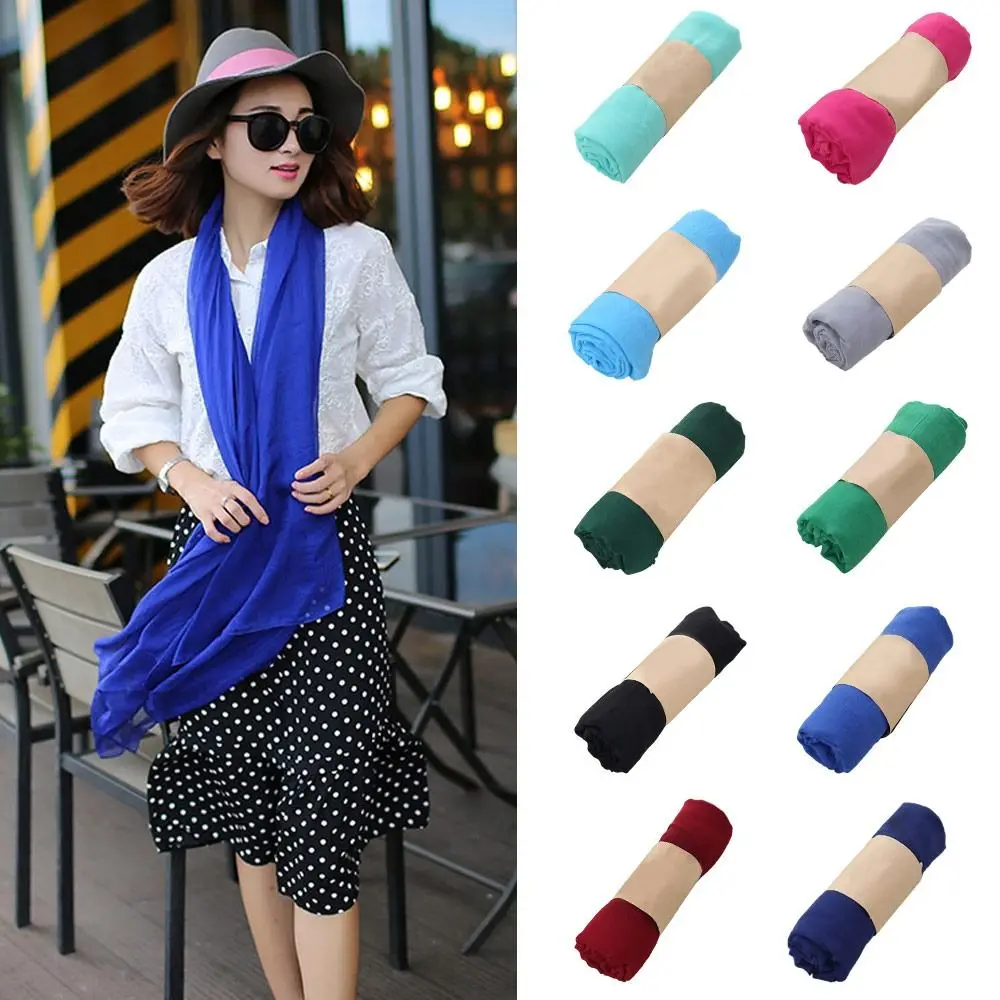 Women Men Neck Bandana Beach Scarves Sun Protection Wrap Hijab Shawls Pashmina Scarf