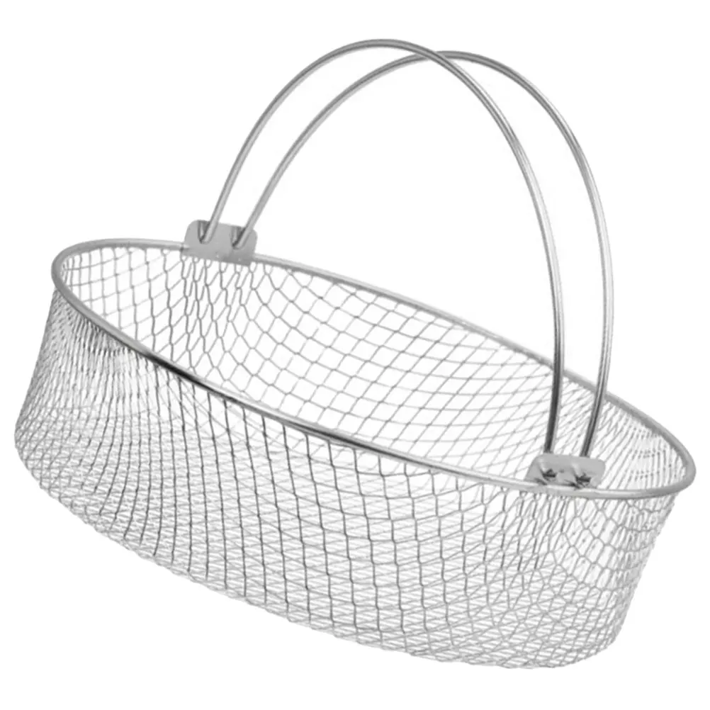 

Air Fryer Accessories 8 25 Inch Stainless Steel Mesh Basket Deep Fry Baskets Portable Breathable Easy Clean Kitchen Use